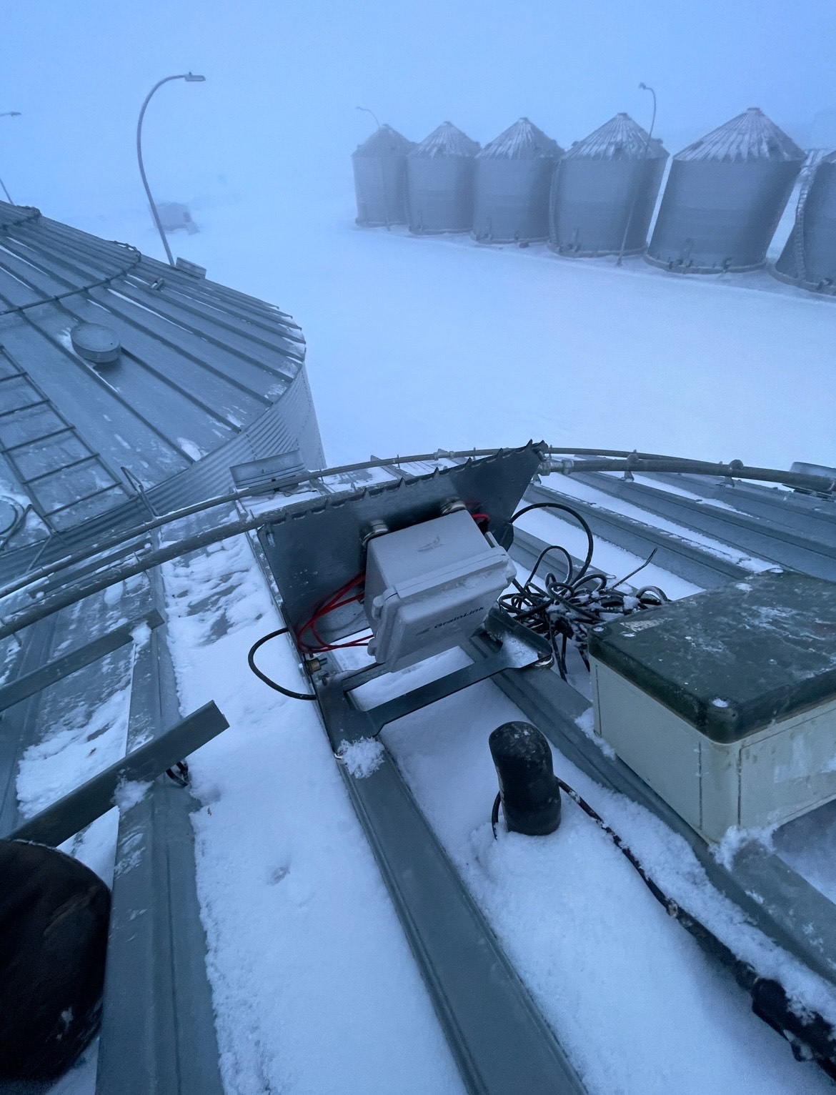 Winter bin monitoring setup